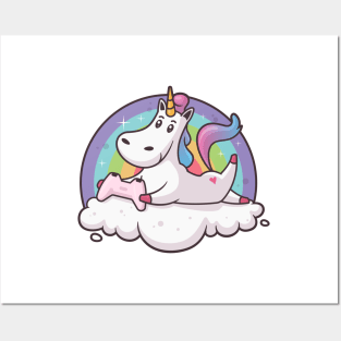 Unicorn Gamer Posters and Art